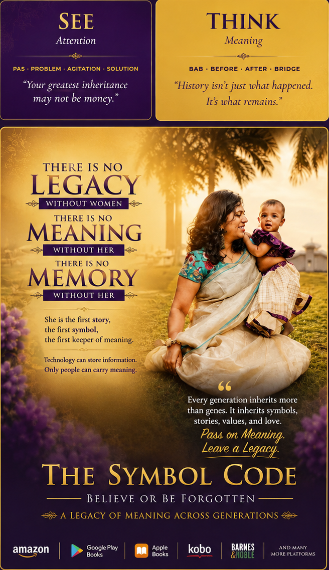 'There is no legacy without women' campaign visual, BAB framework execution