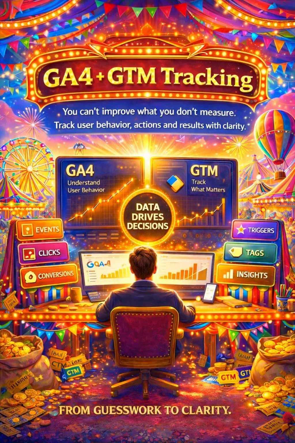 GA4 GTM Tracking analytics infographic