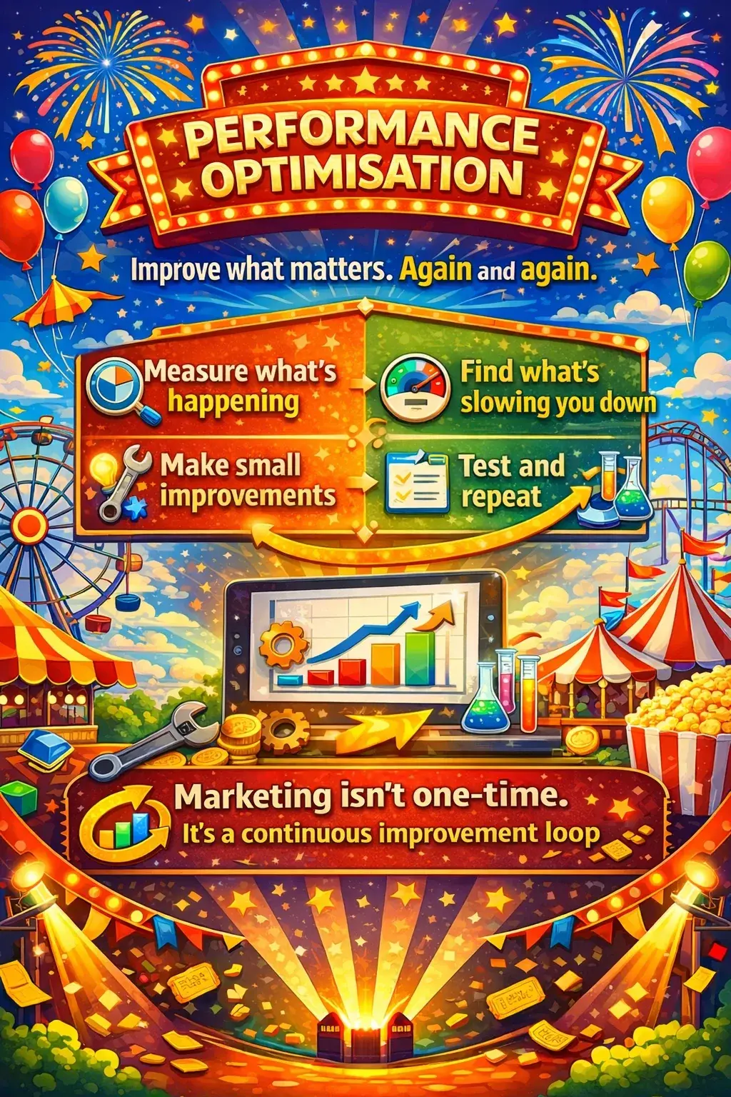 Performance Optimisation growth infographic